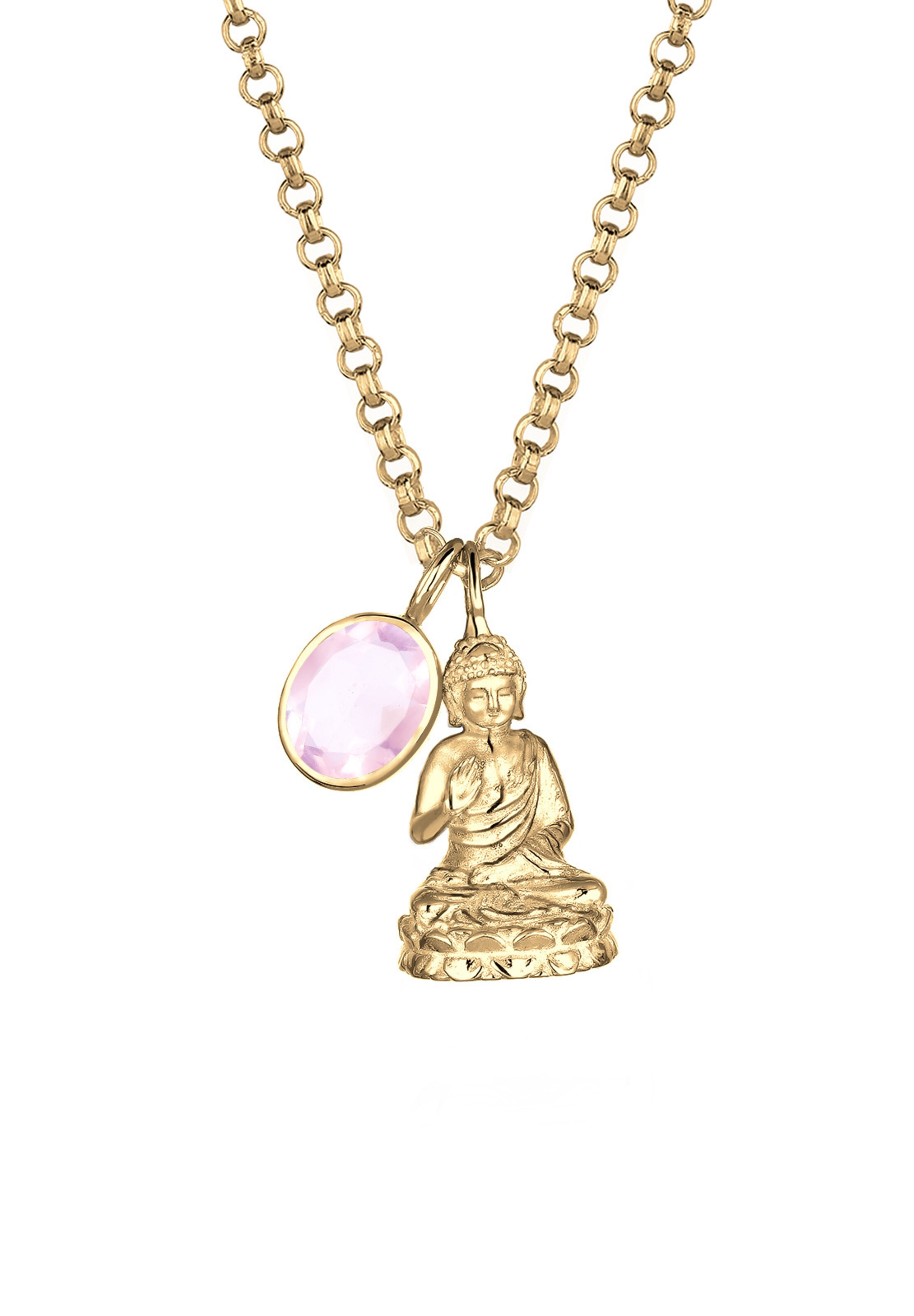 ELLI PREMIUM Kette 'BUDDHA' in Gold