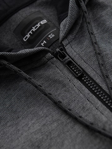 Ombre Sweatvest 'OM-SSZP-0191' in Zwart