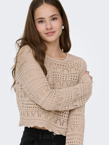 ONLY Sweater 'Elke' in Beige