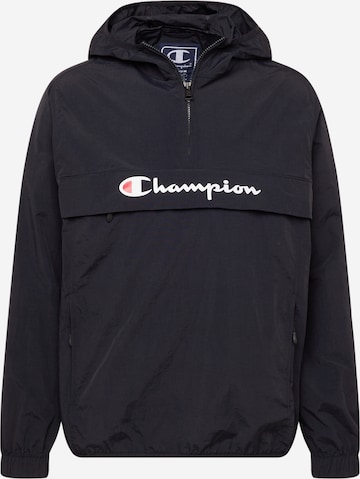 Champion Authentic Athletic Apparel Tussenjas in Zwart: voorkant