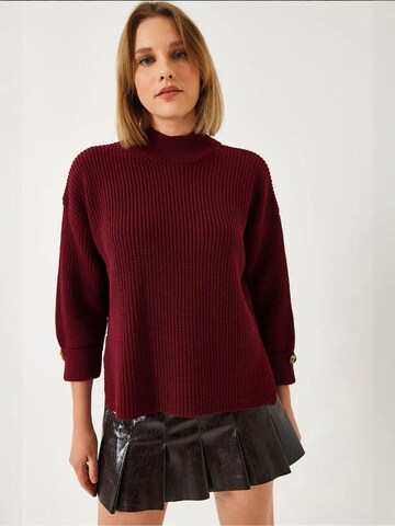 Pullover di Bianco Lucci in rosso: frontale