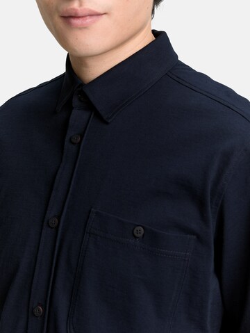 TOM TAILOR Regular fit Button Up Shirt in Blue