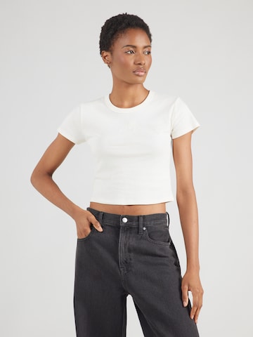 HUGO T-shirt 'Delanor' i vit: framsida