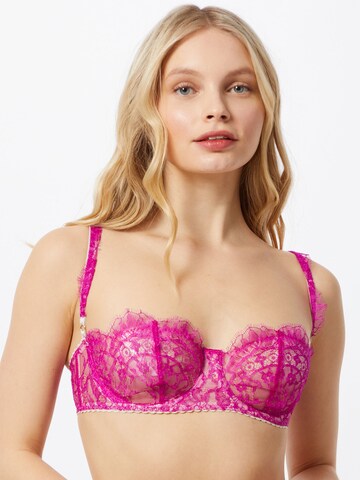 Aurore Lingerie Balconette BH 'Lola' in Roze: voorkant