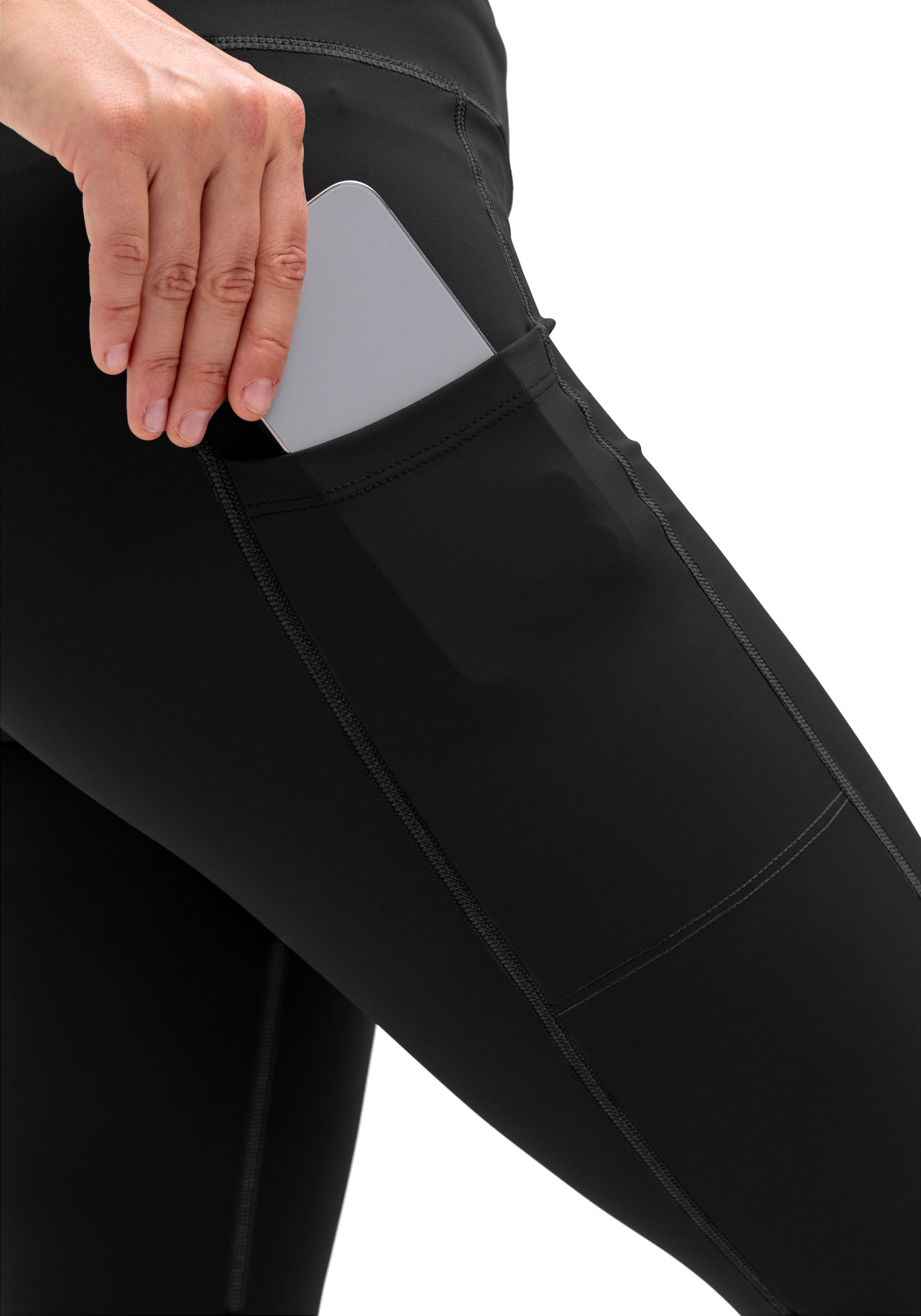 Maier Sports Skinny Workout Pants in Black