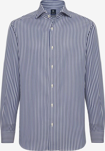 Coupe regular Chemise Boggi Milano en bleu : devant