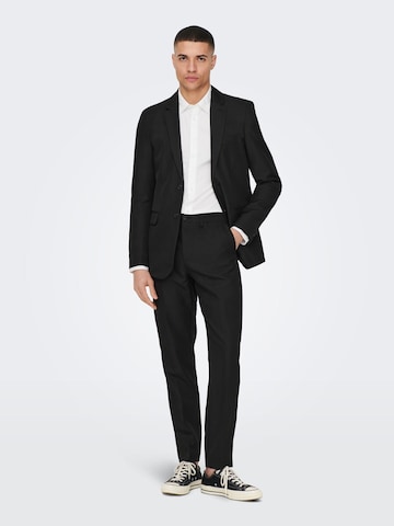 Coupe slim Veste de costume Only & Sons en noir