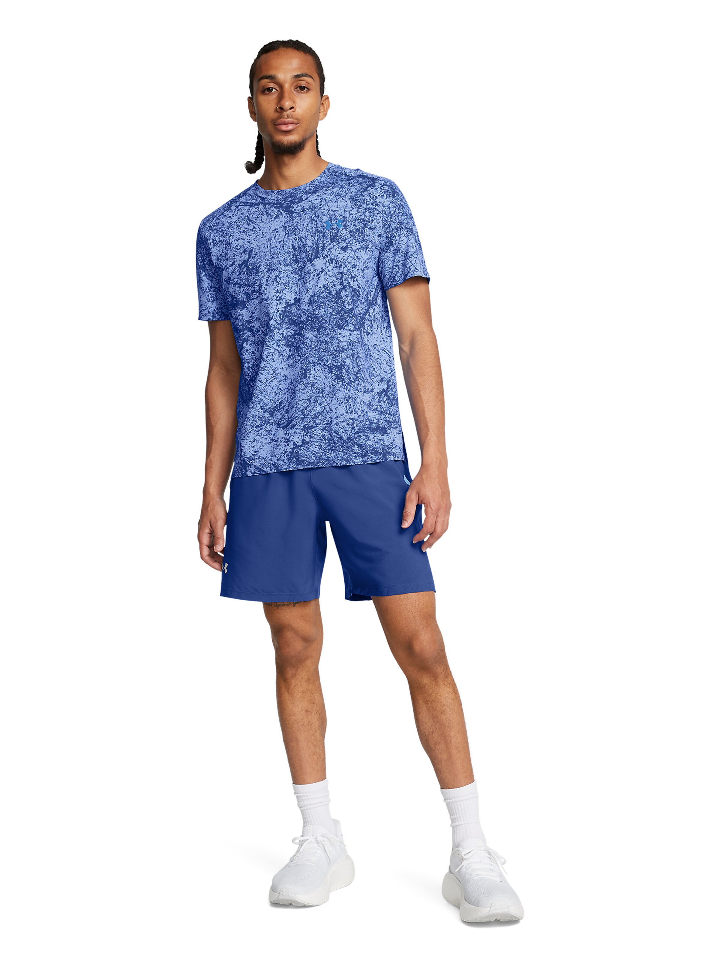 UNDER ARMOUR Regular Sportbroek 'Launch 7' in Blauw: voorkant