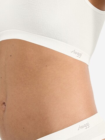 SLOGGI Bralette Bra ' Blue Go Sense ' in White