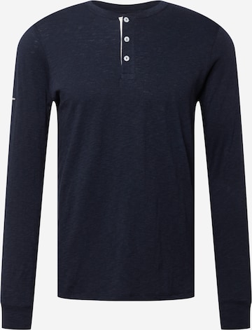 Superdry Shirt 'Slub' in Blauw: voorkant