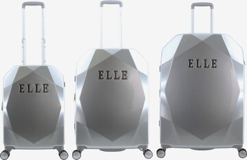 ELLE Suitcase Set 'ELLE' in Silver: front