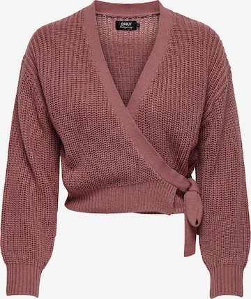 Geacă tricotată 'Breda' de la ONLY pe roz: față