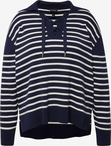 Pull-over Ulla Popken en bleu : devant