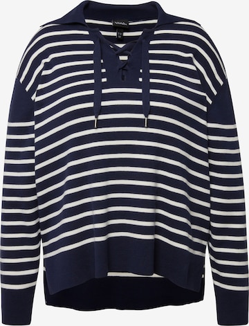 Pull-over Ulla Popken en bleu : devant