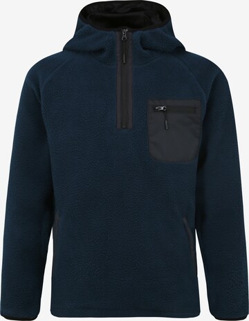 INDICODE JEANS Fleece Jacket 'Trent' in Blue: front