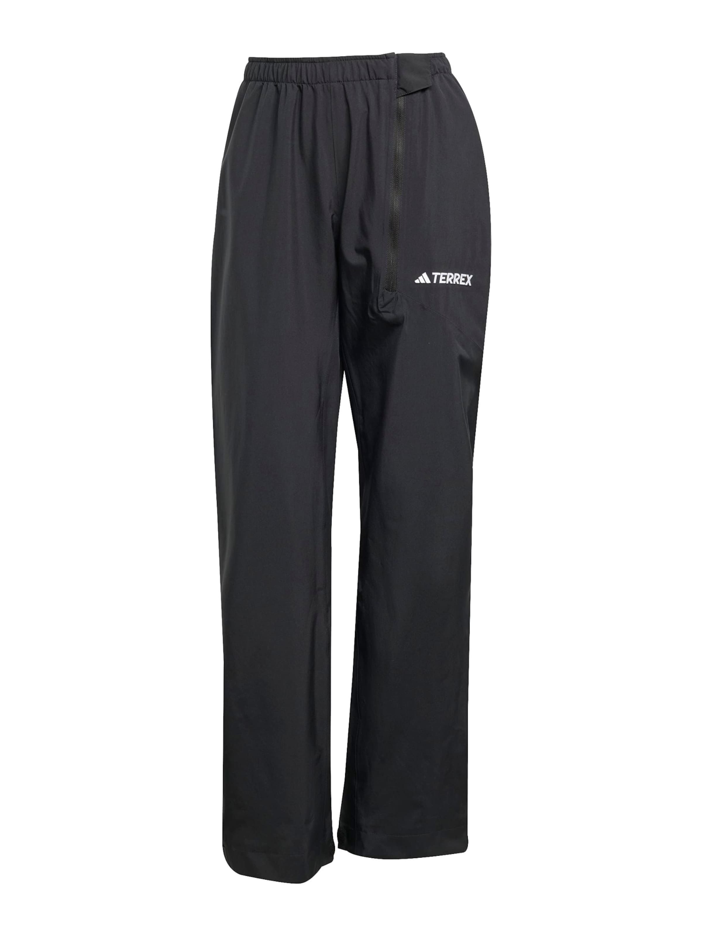 ADIDAS TERREX - Loosefit Pantalón de montaña 'Multi Climaproof Two-Layer Rain' en negro: frente