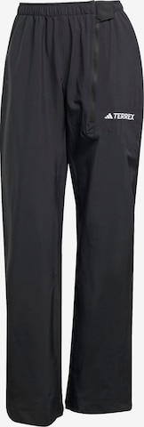 ADIDAS TERREX Loosefit Outdoorhose 'Multi Climaproof Two-Layer Rain' in Schwarz: Vorderseite