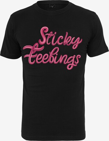 MT Men Shirt 'Sticky Feelings' in Zwart: voorkant