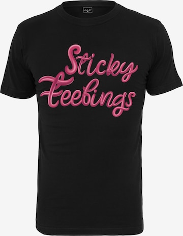 MT Men Shirt 'Sticky Feelings' in Black: front