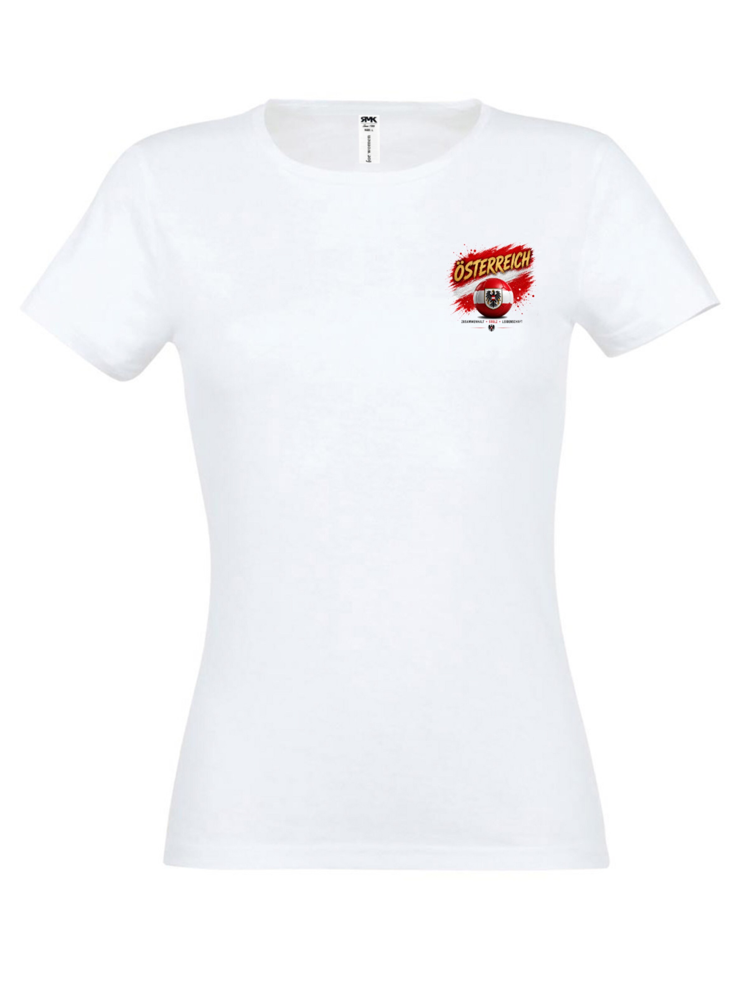 RMK Shirt 'WM Fußball Österreich'‌‌‌‌‌‌‌‌‌ in Weiß: Vorderseite