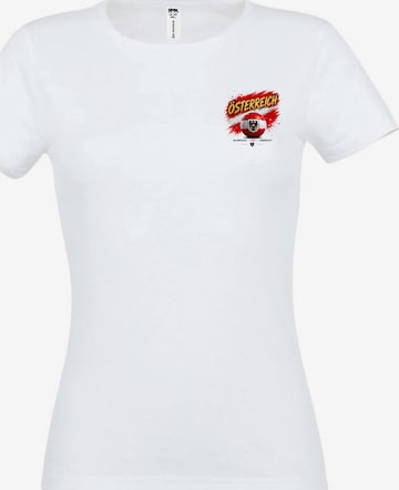 RMK Shirt 'WM Fußball Österreich' in Weiß: Vorderseite