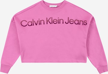 Calvin Klein JeansSweater majica 'HERO' - roza boja: prednji dio