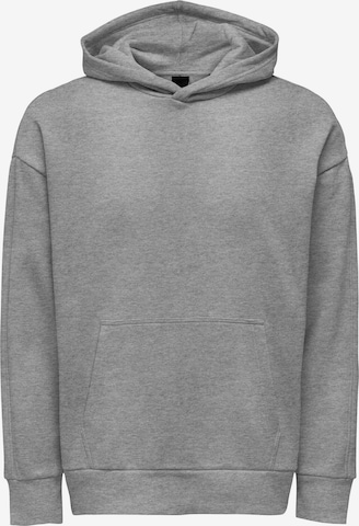 Only & Sons Slim fit Sweatshirt 'Dan' in Grey: front
