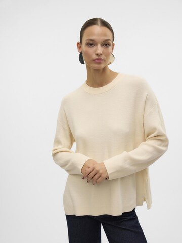 VERO MODA Trui 'CLOVER' in Beige