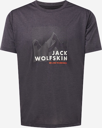 pelēks JACK WOLFSKIN Sporta krekls: no priekšpuses