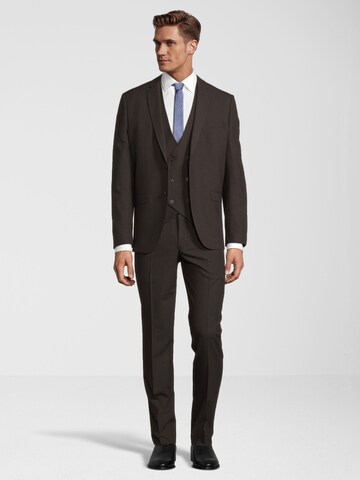 Steffen Klein Slim fit Suit 'Slim fit' in Brown: front