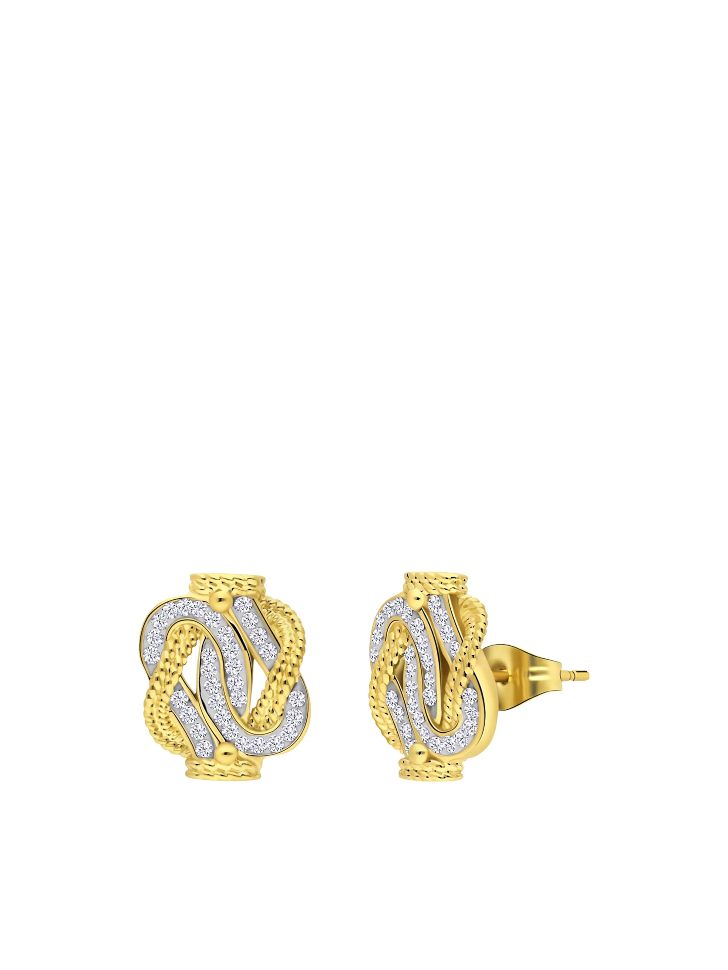 Lucardi Earrings 'Dagi Knoten' in Gold: front
