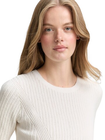 TOM TAILOR DENIM Sweater in White