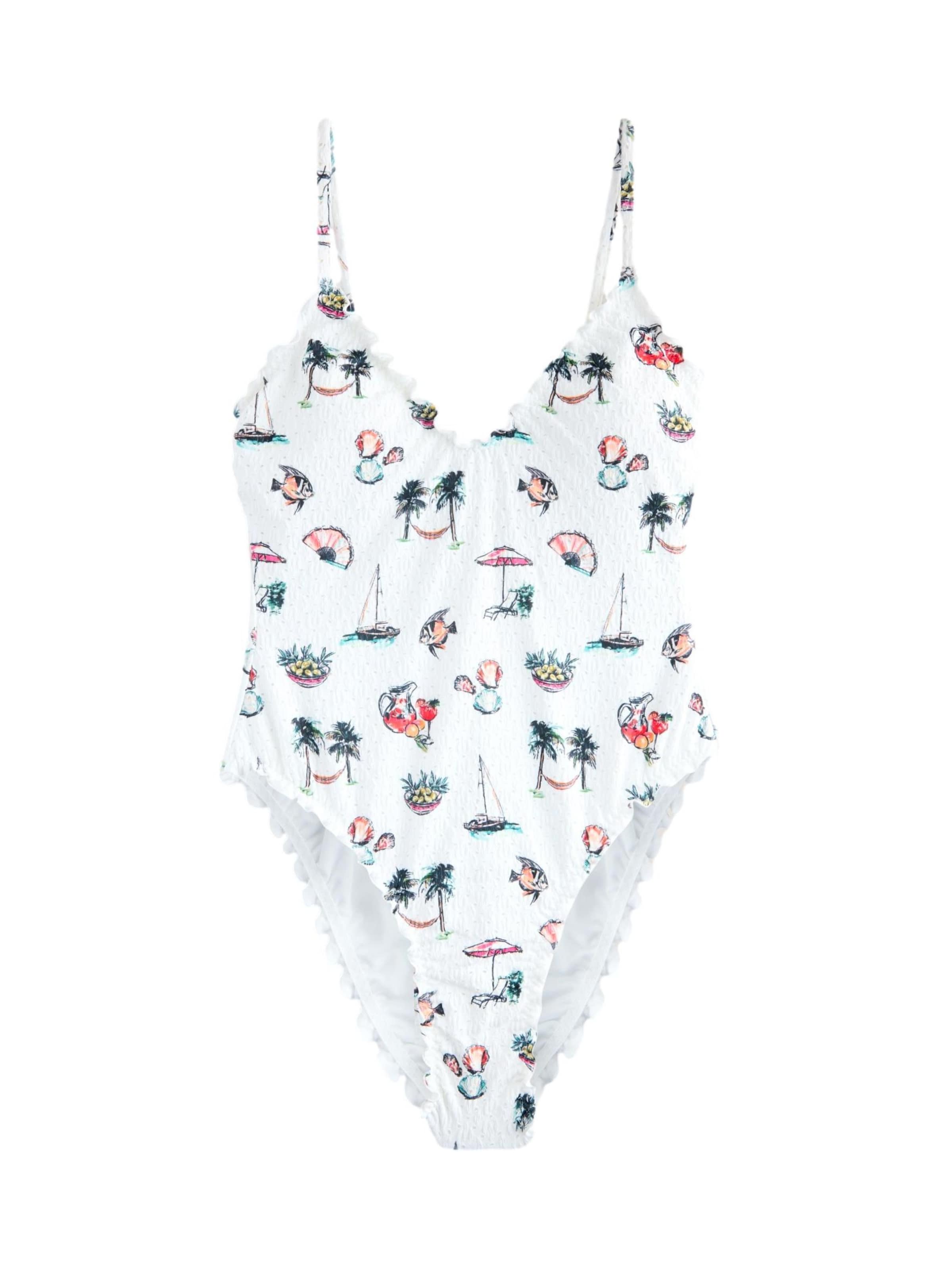 Next Swimsuit in White: front