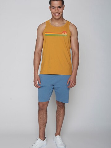 GREENBOMB Shirt 'Bike Sunset' in Yellow