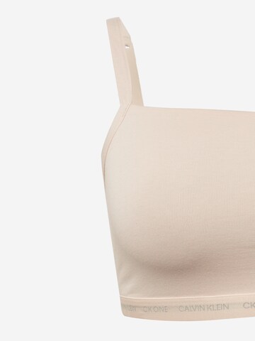 Bustieră Sutien de la Calvin Klein Underwear Plus pe bej