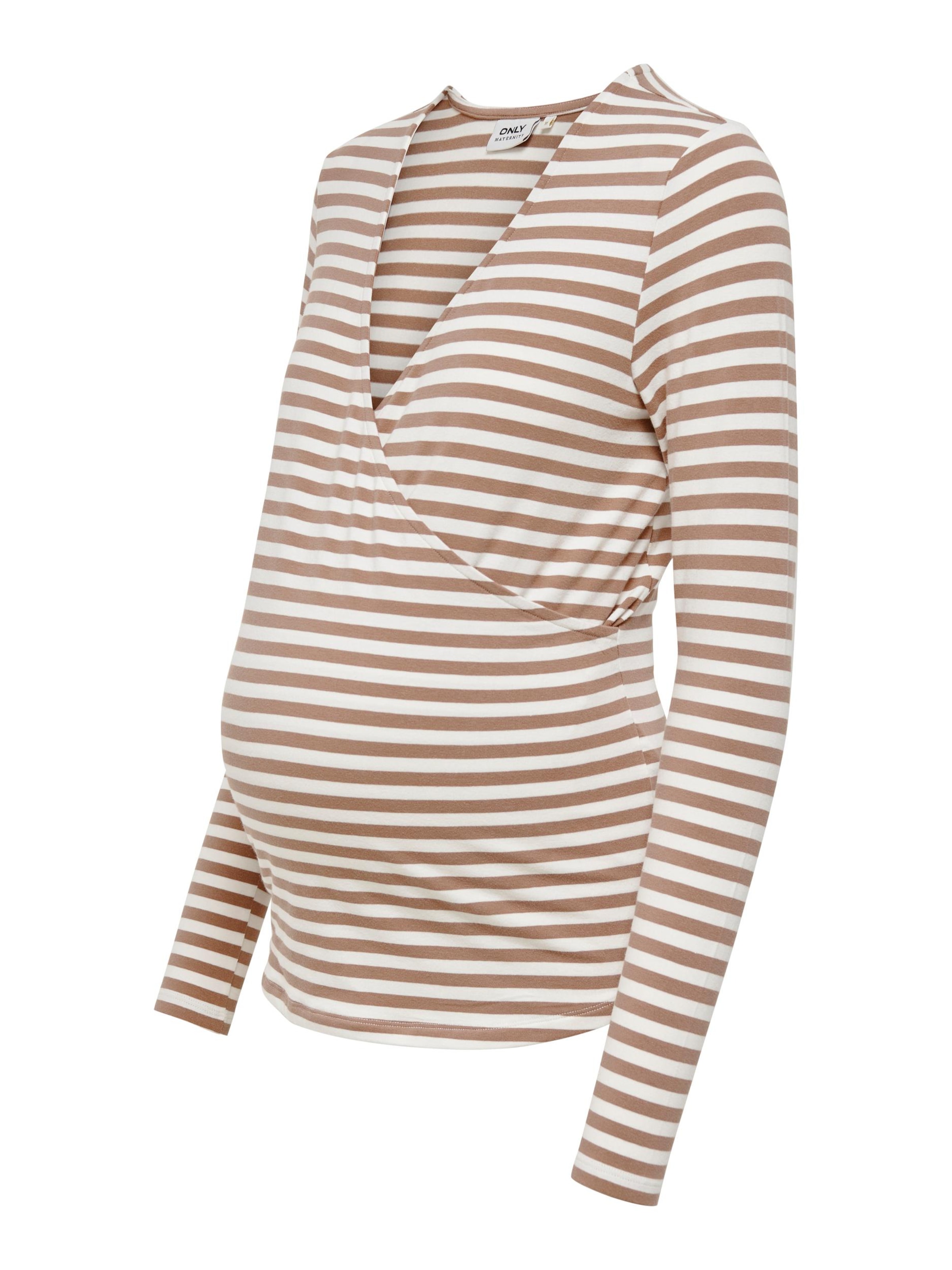Only Maternity Shirt 'Joy' in Brown: front