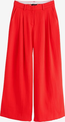 Next Wide leg Pleat-front trousers in Red: front