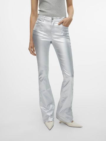 VERO MODA Flared Jeans 'FLASH' i sølv