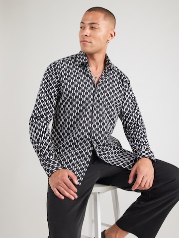 Coupe regular Chemise Karl Lagerfeld en noir : devant