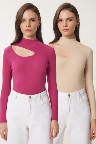 Happiness İstanbul Μπλουζάκι σε μπεζ: μπροστά