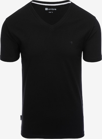 Ombre T-Shirt in Schwarz: Vorderseite