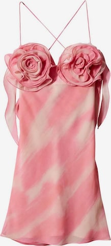 MANGO Sukienka koktajlowa 'Tye' w kolorze różowy: przód