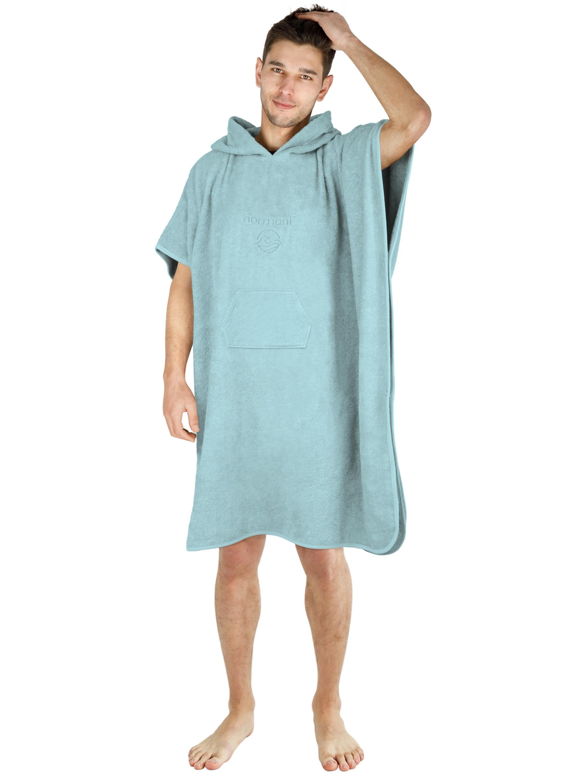 normani Bathrobe short 'Sitra' in Blue