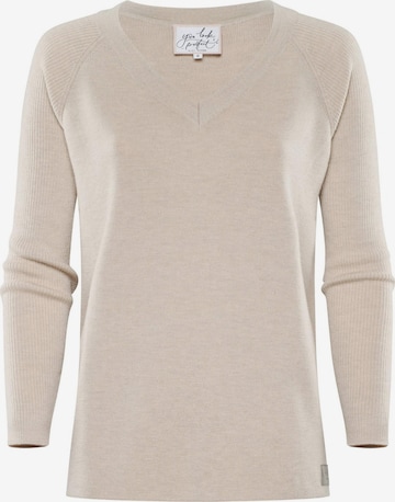 Pull-over 'DORINA' YOU LOOK PERFECT en beige : devant