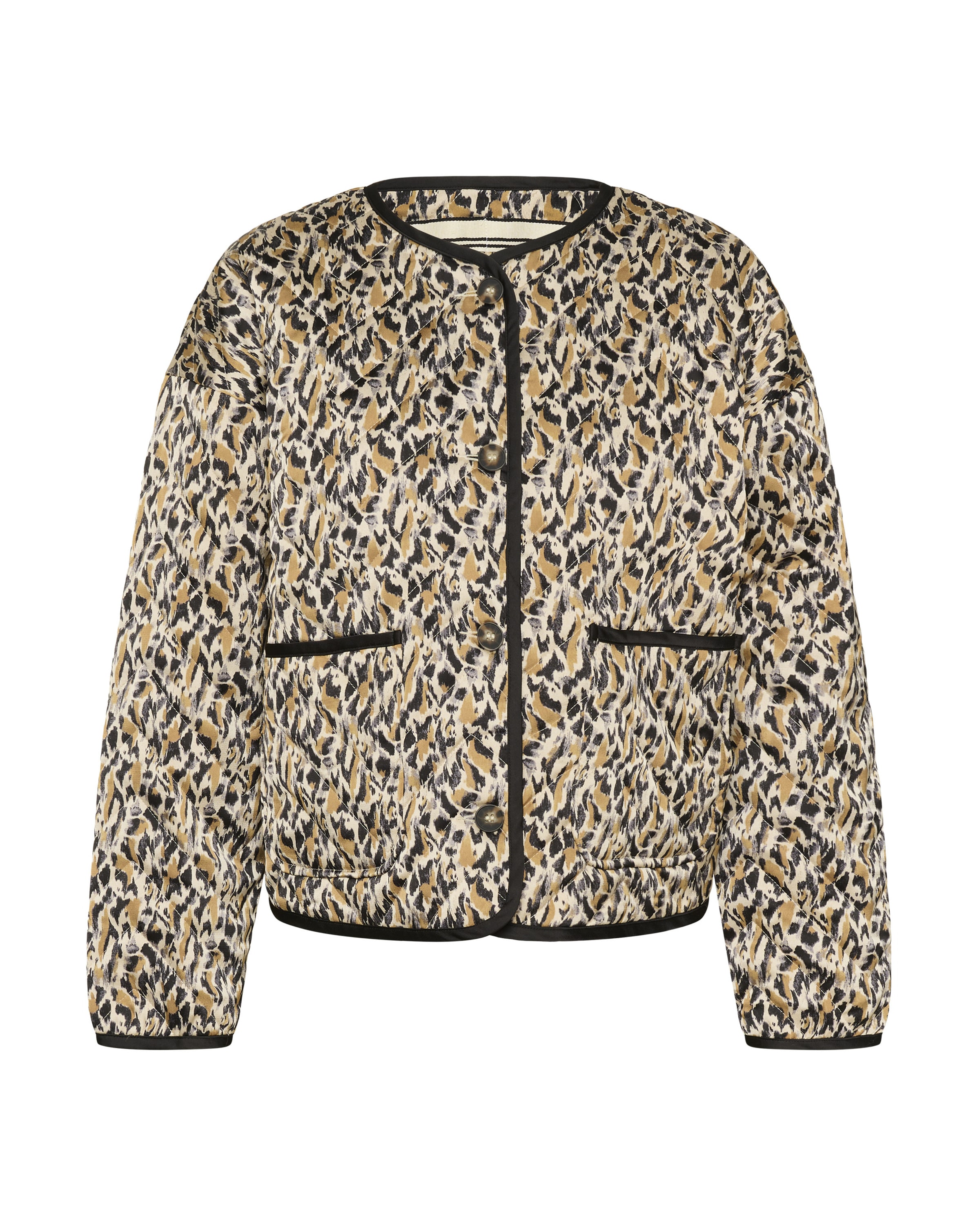 SAINT TROPEZ Tussenjas 'OzetteSZ' in de kleur Camel / Lichtbeige / Zwart, Productweergave