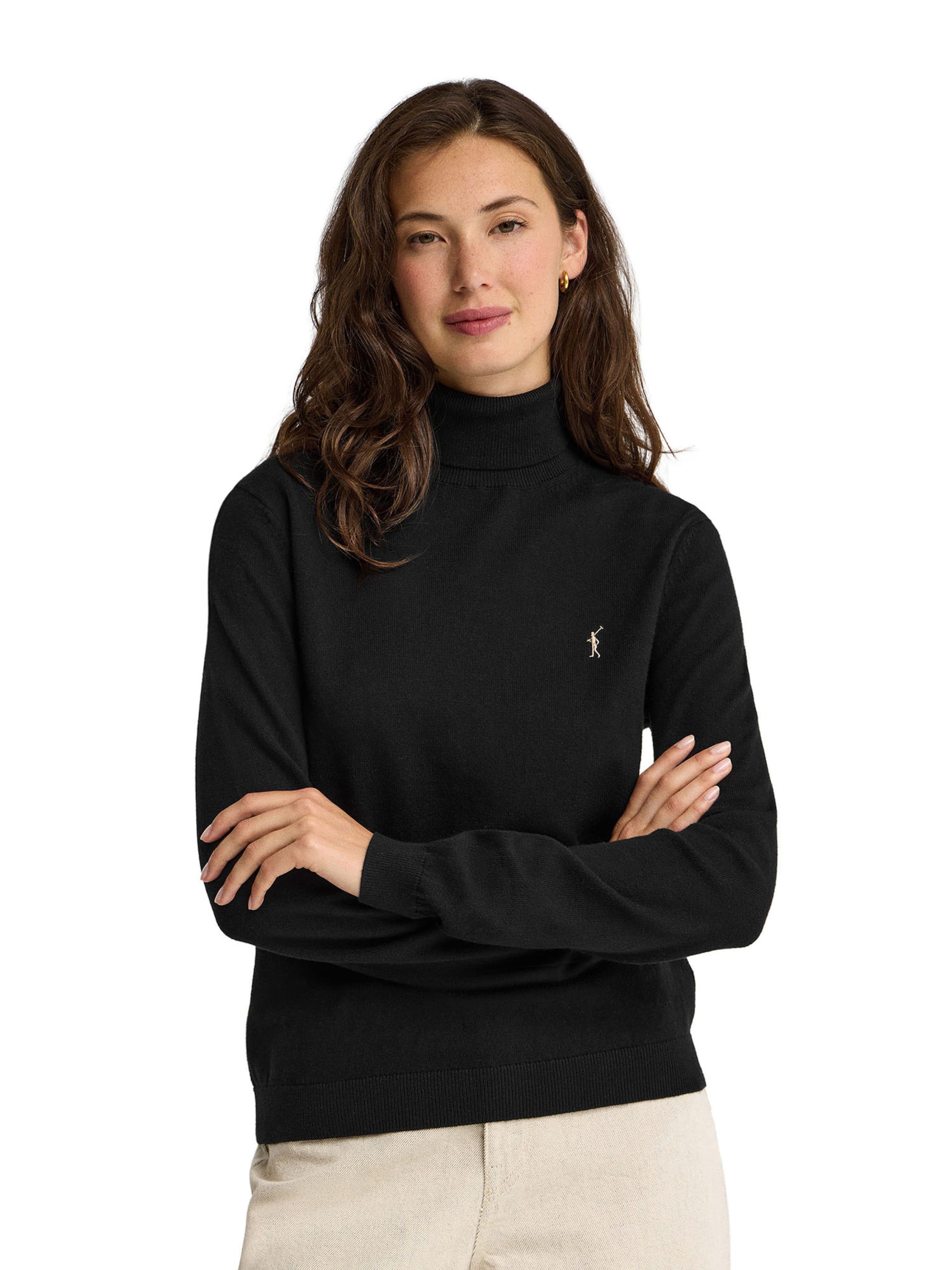 Polo Club Pullover 'RIGBY' in Schwarz: Vorderseite