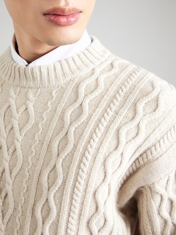 BOSS - Jersey 'Kableto' en beige