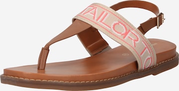 TOM TAILOR Teenslipper in Beige: voorkant