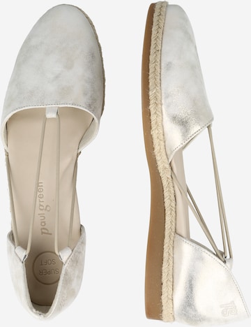 Paul Green Ballet Flats with Strap 'Met' in Silver