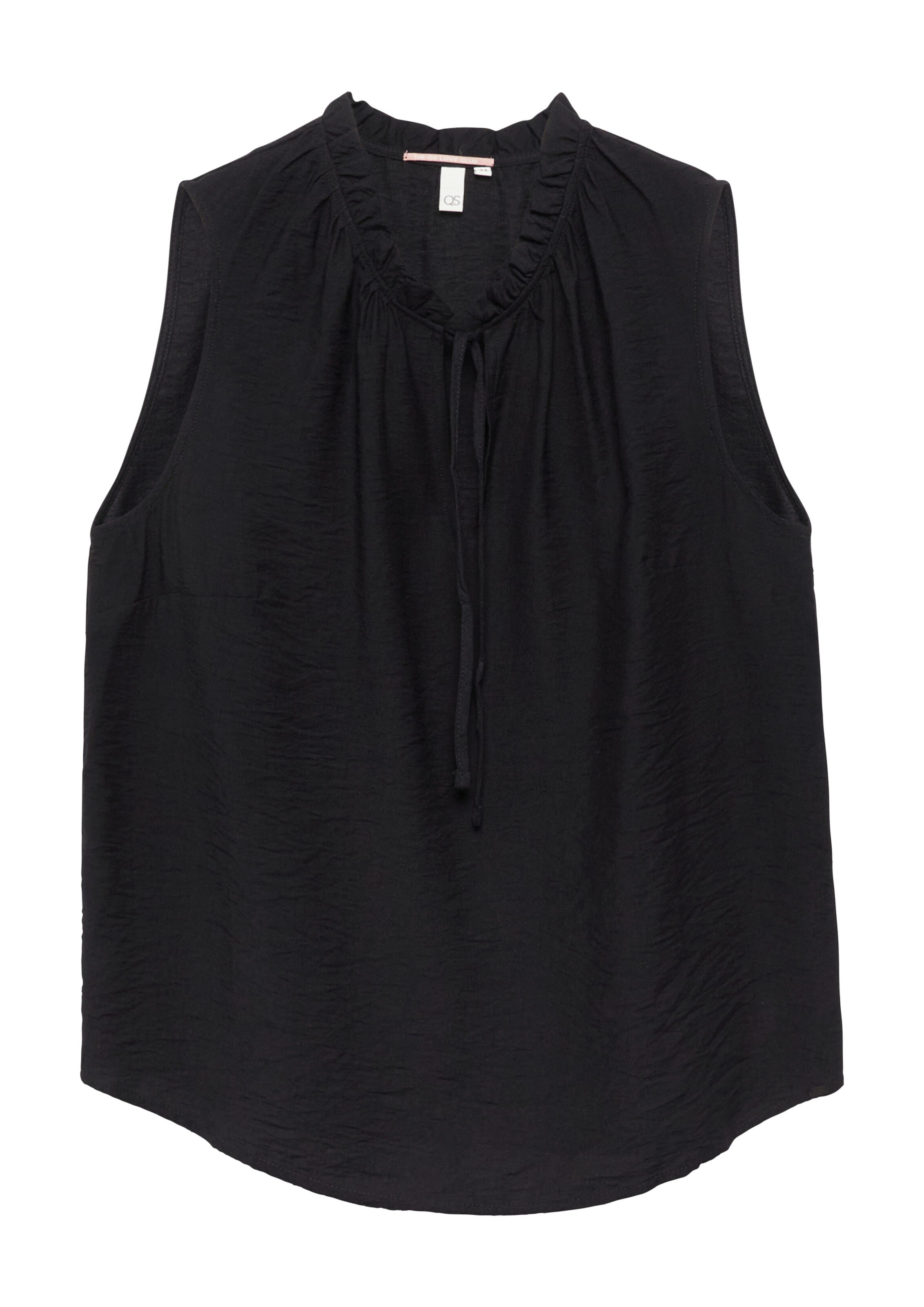 QS Blouse in Zwart: voorkant